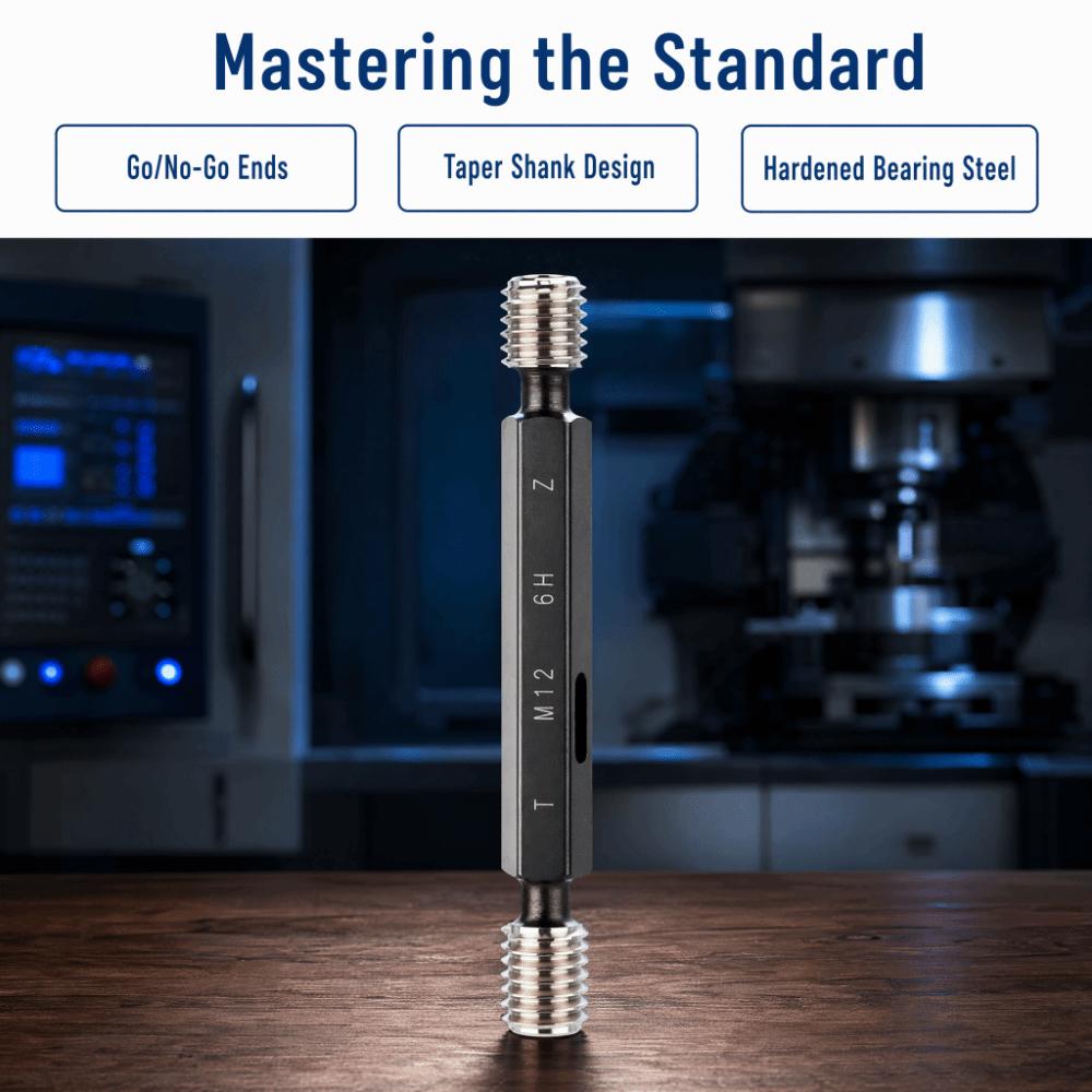 6H Tolerance Thread Plug Gauge Double Ends Measurement Hand Tool For Quality Control