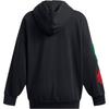 Under Armour Icon Heavyweight Terry Fashion Letter Number Loose Hoodie Женские толстовки с капюшоном Black Summit-White 1389150-001