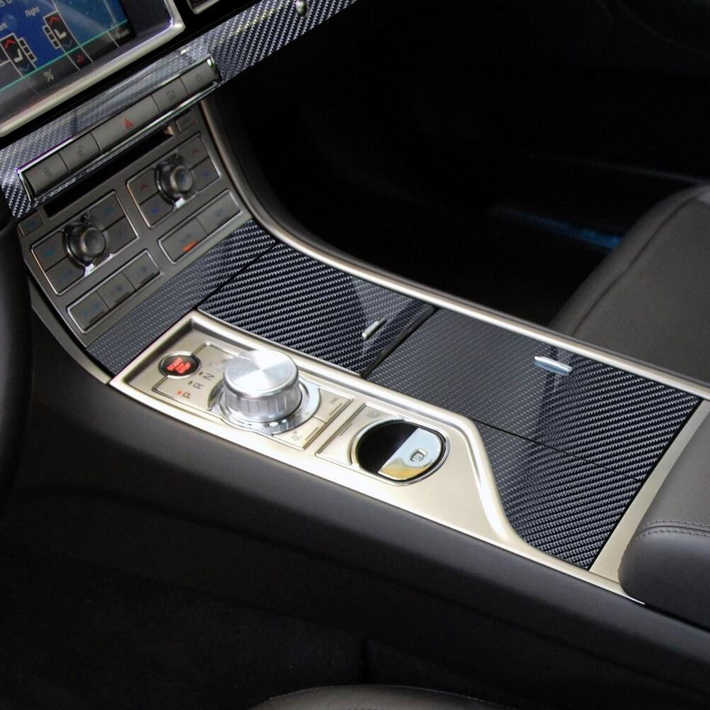 For Jaguar XF X250 2008-2015 Interior Central Control Panel Door Handle 5D Carbon Fiber Stickers Decals Car Styling Accessorie