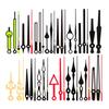 10/12/14/15/18set DIY Clock Hands for DIY Clock Making Multiple Sizes Available Great for Clock Repair DIY Crafts Easy Install