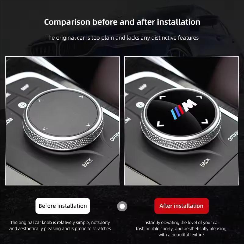 CTCE1 Car Multimedia Knob Button Cover Sticker For BMW G30 G32 6GT G20 F30 F10 G01 G02 G05 G06 G07 G11 G12 G22 F15 F36 X3 X4 X5 X6 X7