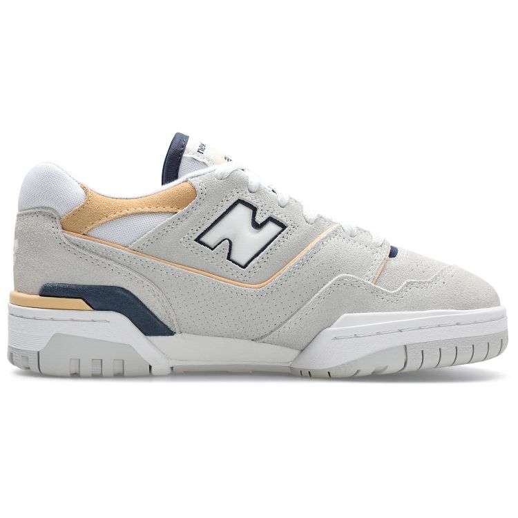 New Balance NB 550 Leather Low-Top Retro Basketball Shoes Women Sneaker White Yellow Blue BBW550AB-B