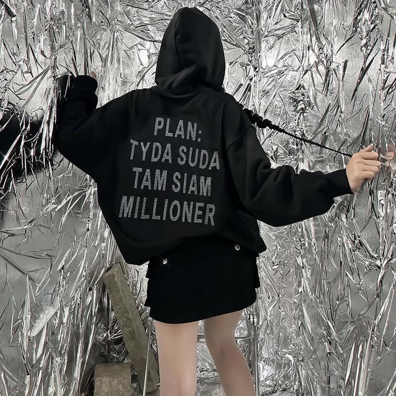 Женская модная толстовка с капюшоном и спущенным плечом для весны и осени