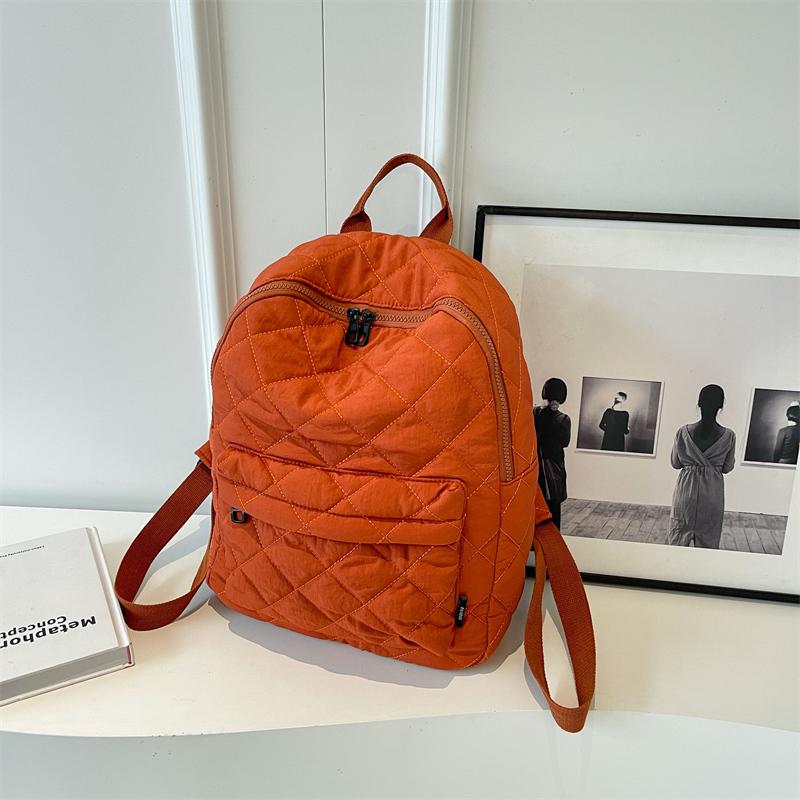 Женский рюкзак Студенческий школьный рюкзак с ромбами