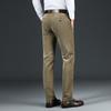 Вельветовые прямые повседневные брюки в стиле ретро для мужчин, новые весенние обычные свободные эластичные брюки со средней высокой талией