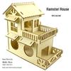 Solid Wood Hamster Play Tunnel: Sports Track, Climbing Stairs, Shelter & Fitness Platform.