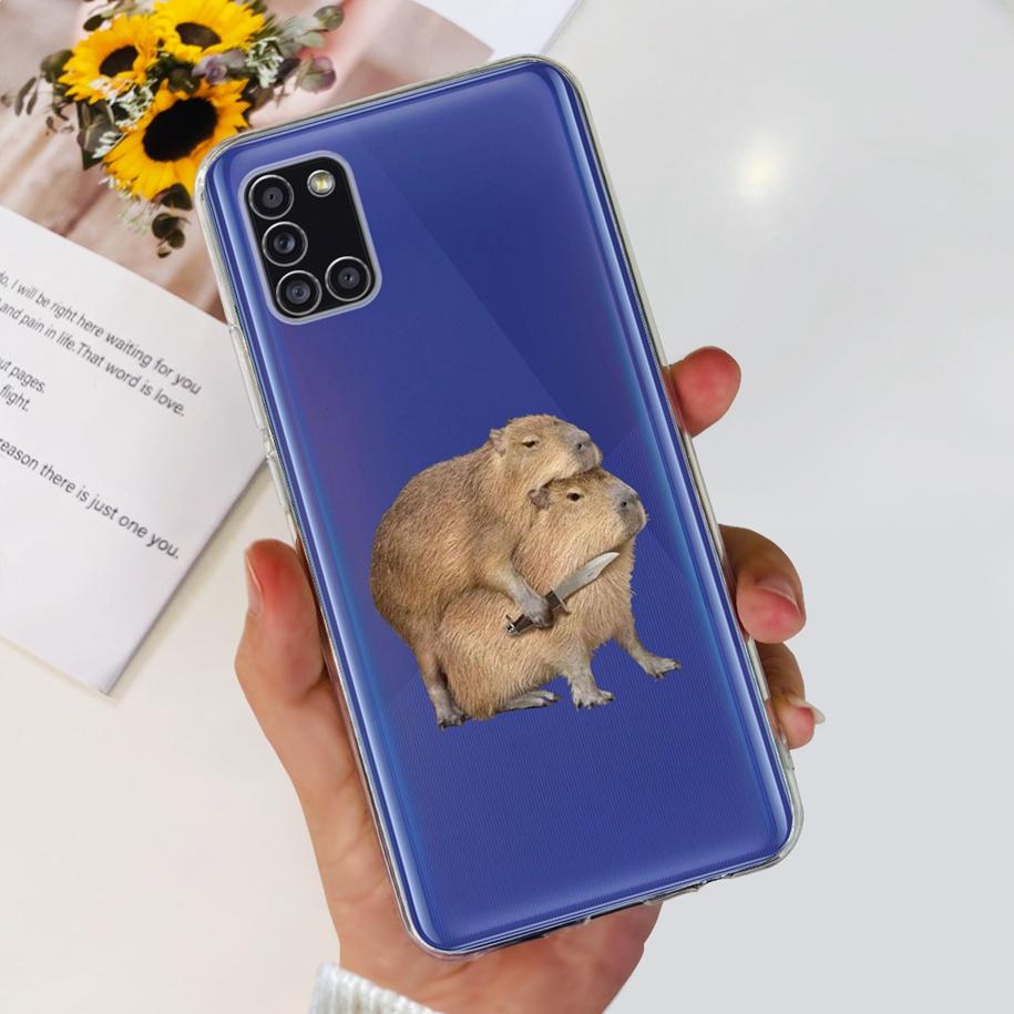 For Samsung A51 Case SM-A515F Flower Cover Fashion Silicone Soft Bumper Clear Funda For Samsung A31 A71 SM-A315F A 51 Phone Case