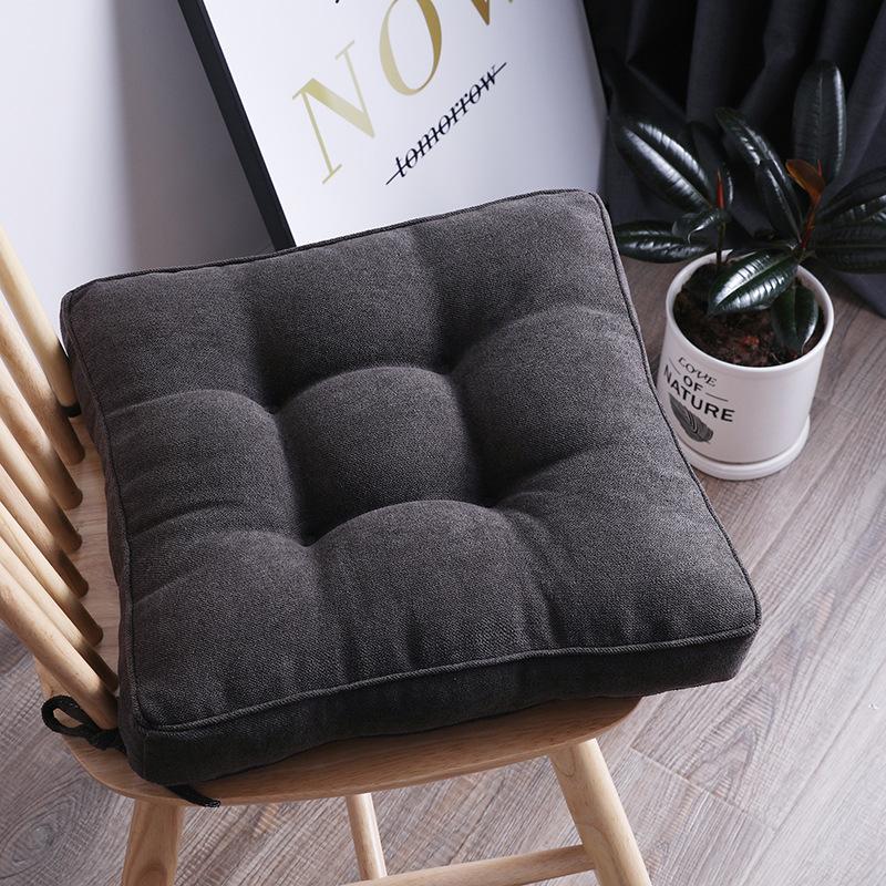 Solid Color Thickening Seat Cushion Office Back Cushion Dual Purpose Domestic Dining Chair/sofa Cushion Floor Soft Mat Square