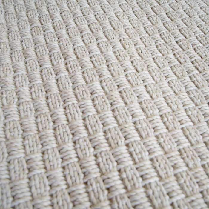 Tapis d' aspect jute blanc D160