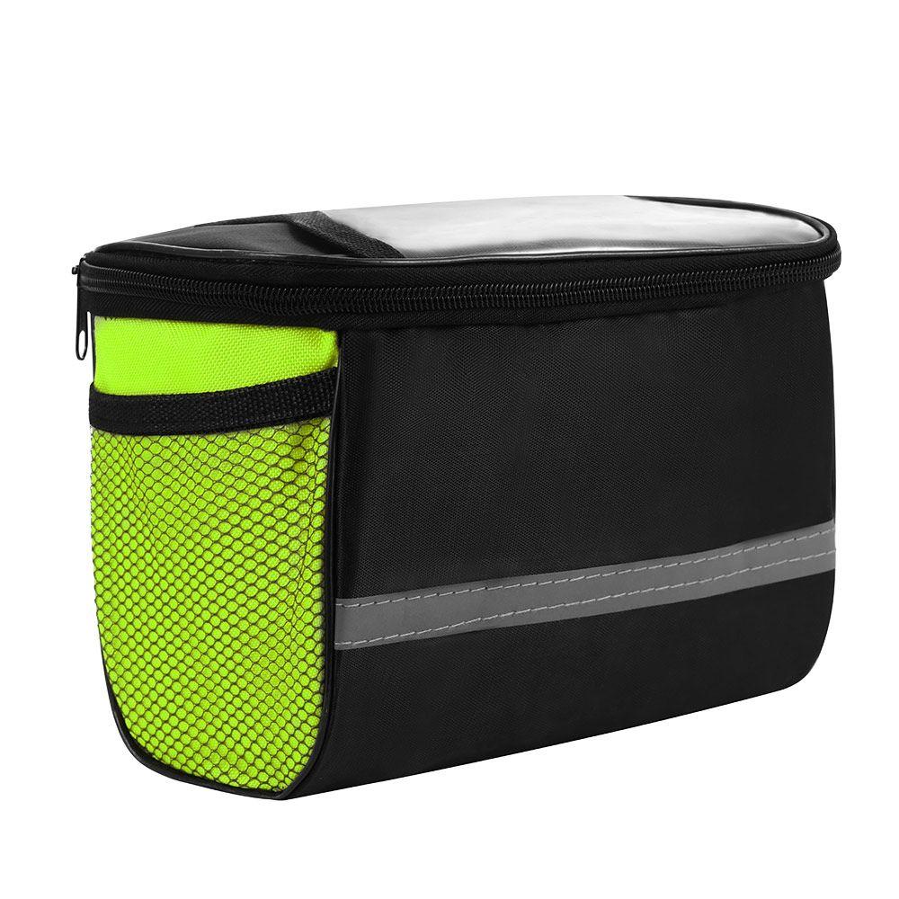 Sports Reflective Bike Pouch Bike Handlebar Bag Front Tube Basket Bicycle Bag Pannier