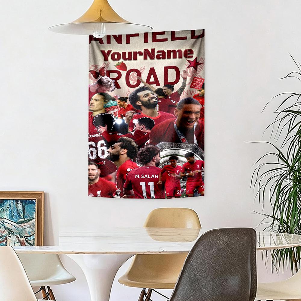 Liverpool Custom Your Name Wall Decor Tapestry Art For Pet Memorial Birthdaywedding Party Backdrop Family Gift