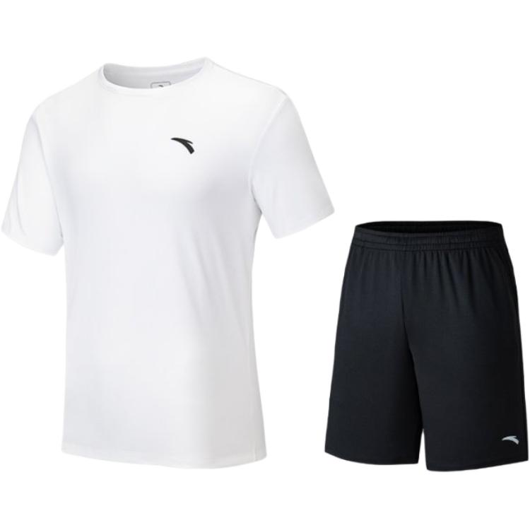 Anta Summer Moisture-Wicking Quick-Dry Short Sleeve T-Shirt Breathable Thin Versatile Shorts Casual Sports Set Unisex Sets 192537973D-3