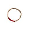 5Pcs/Set Gold Color Bohemian Beaded Bangle Ethnic Style Beach Jewelry Set  Valentine's Day