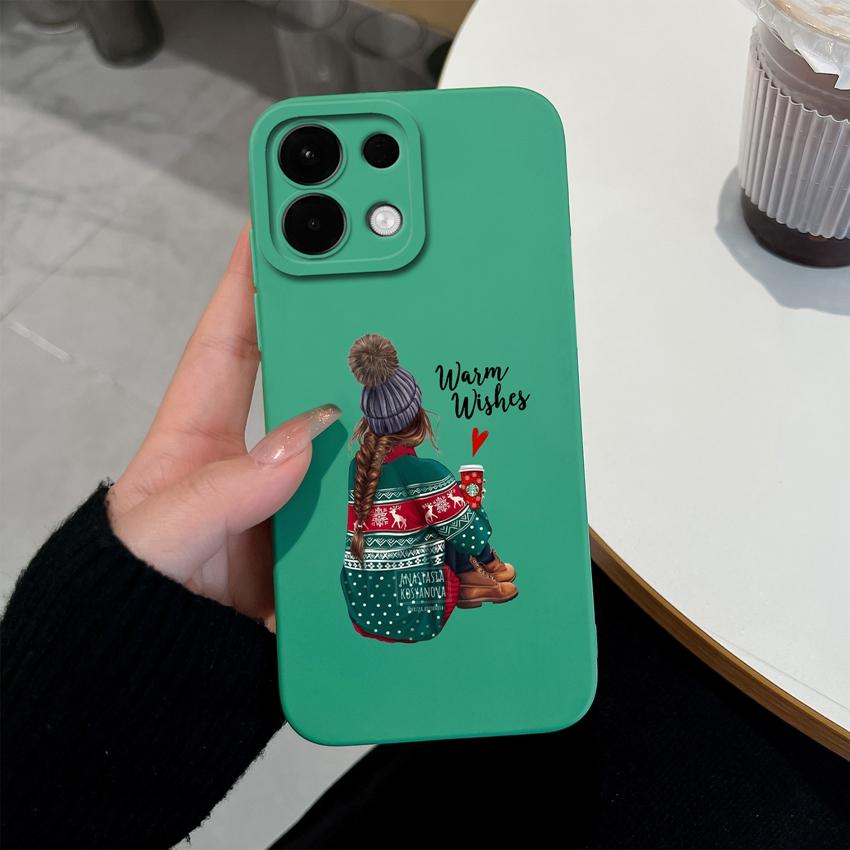 Для Oppo Realme 5 6 7 8 9 10 Pro Plus K12 A5 A5X чехлы для телефонов Sweet Girl Patterns Liquid Silicone Advanced Anti Slip Protective Shell для корпуса Oppo