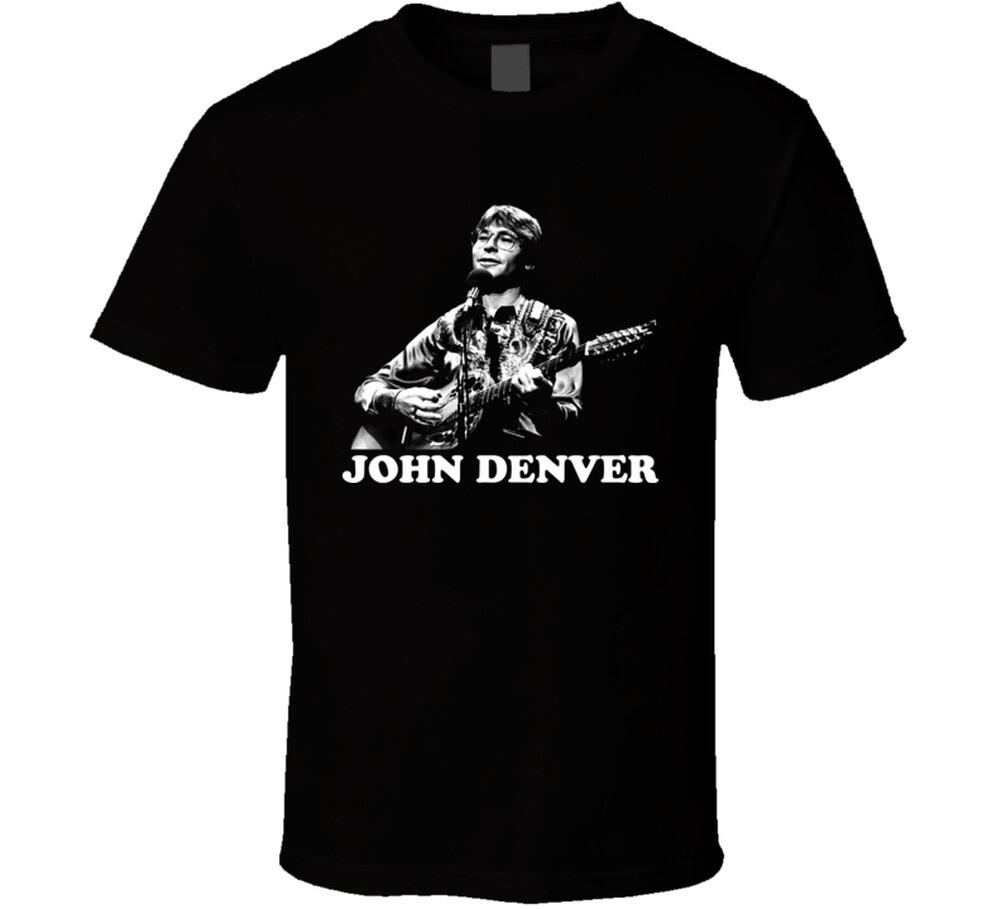 John Denver Country Folk Song Black T Shirt