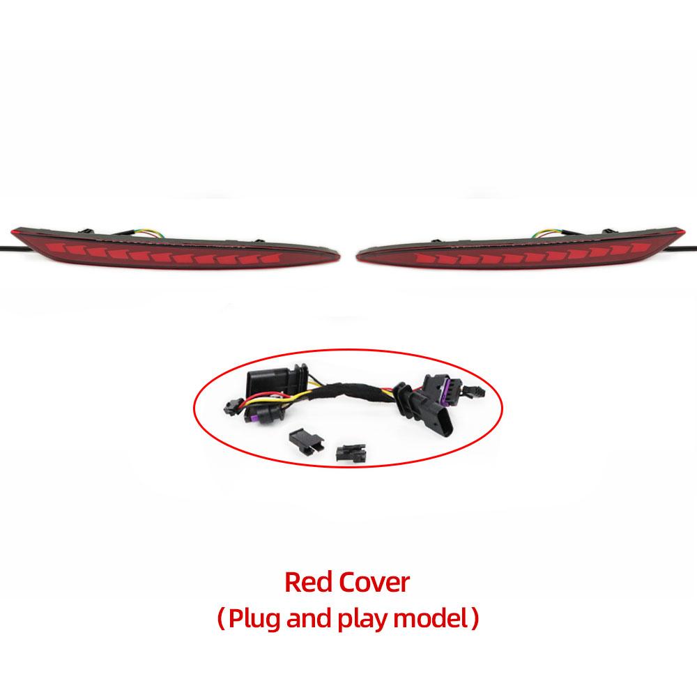 For Tesla Model 3 2016-2023 Model Y 2017-2023 Rear Fog Lamp Brake Light Dynamic Turn Signal Reflector LED Bumper Light