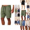 Comfortable Summer Mens Shorts With Moisture-wicking Fabric For Yoga And Fitness