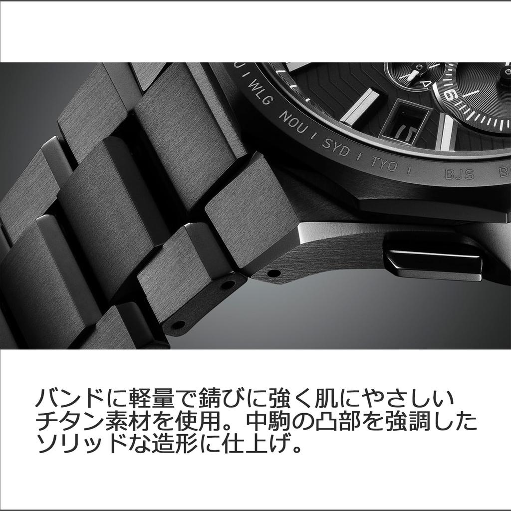 Часы Casio Oceanus CLASSIC LINE (OCW-T6000B-1AJF) - Мужские, Черные, С Bluetooth, На солнечной батарее, Сапфировое стекло, Подлинный японский продукт