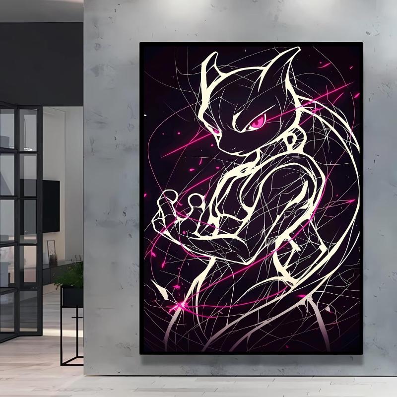 Cool Pokemon Lucario Wall Decoration High Quality Canvas Bright and Clear Colors Add A Mysterious Atmosphere To Your Home
