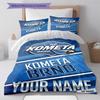 Custom Name HC Kometa Brno Bedding,Quilt Set Quilt Cover Pillowcase Home Birthday Gift(1 * duvet cover + 2 * pillowcase, without core) -HE67