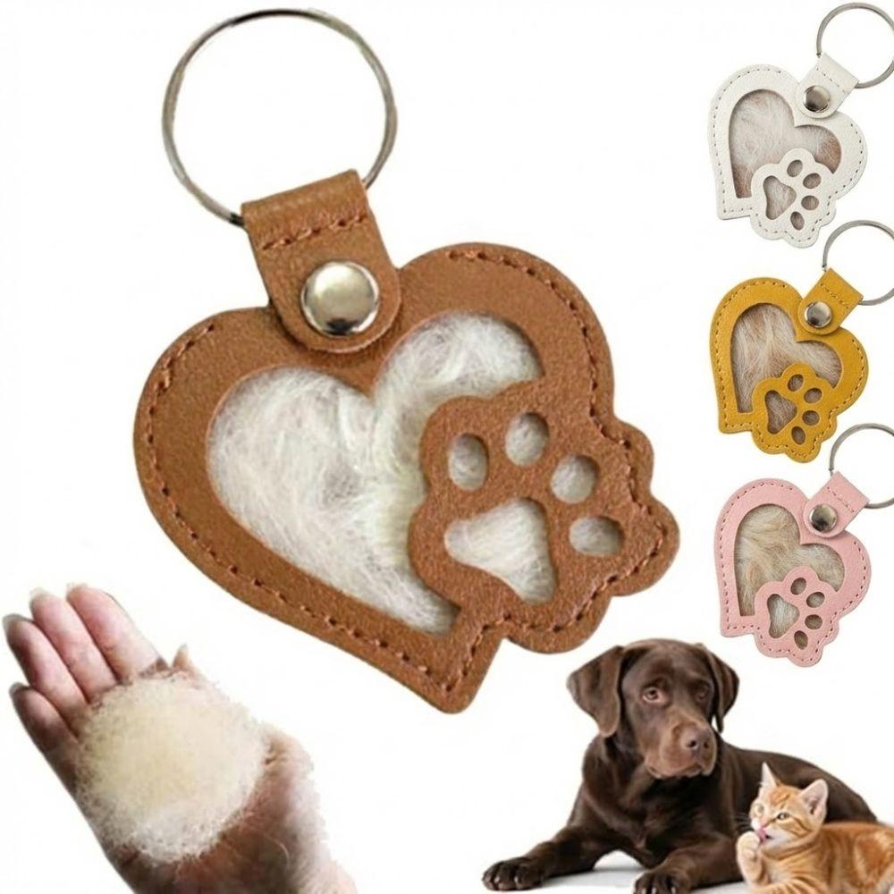 Multiple Colors Pet Hair Memorial Keychain Mini Pet Hair Storage Bag Memorial Gift