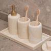 Травертиновый дозатор для мыла, мыльница, стаканчик для ополаскивателя, поднос, подставка для мыла, бутылка для антисептика, бутылка для лосьона, набор для ванной комнаты