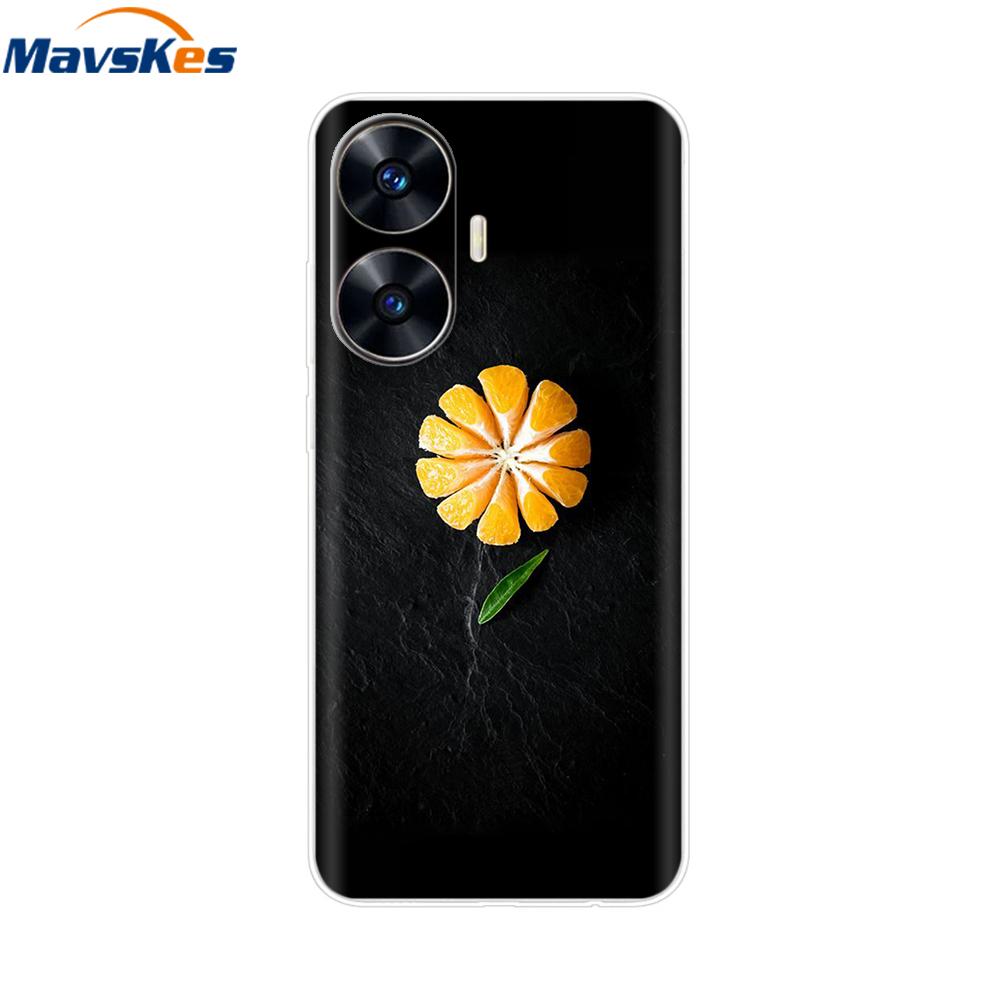 Для Realme C55 4G Чехол C 55 Прозрачный ТПУ Мягкий Силиконовый Чехол Для OPPO Realme C55 RealmeC55 6.72 дюйма Задние Чехлы Бампер для Телефона