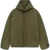 Fear of God Куртка-тренер Essentials из текстурированного нейлона с капюшоном, военная мужская верхняя одежда, зеленая 202BT246375F