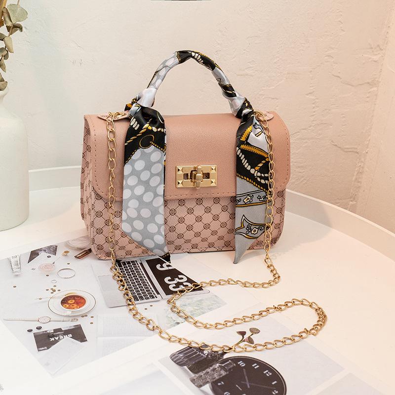 Women's Bag New Chain Bag Women's High-end Pu Printed Small Square Bag Mini Messenger Bag