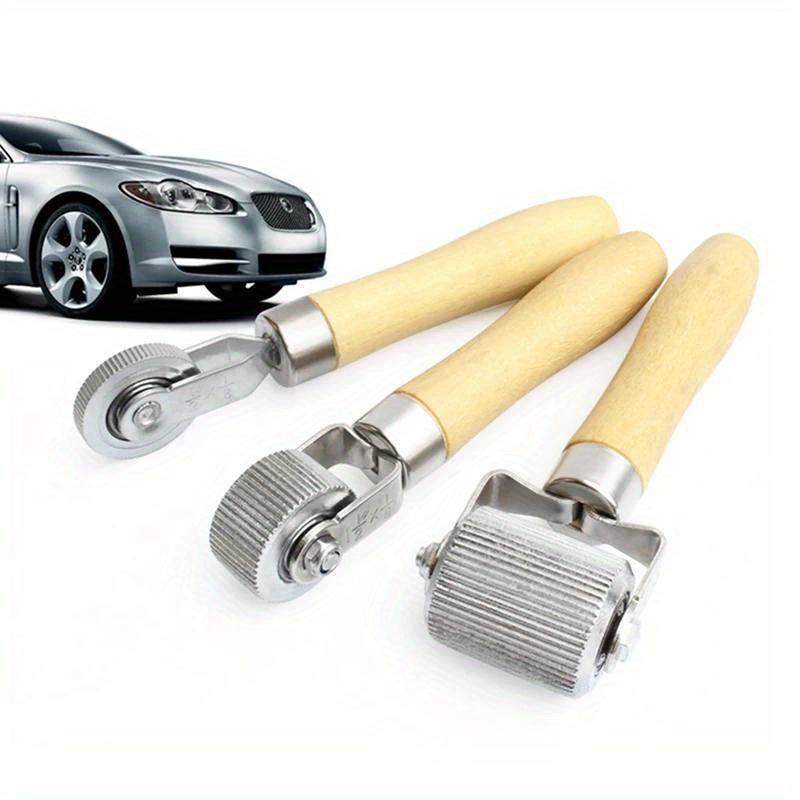 Комплект для ремонта автомобильных шин, роликовый автоматический патч-ролик, ремонт колес мотоцикла с деревянной ручкой, инструмент для ремонта шин для автомобилей, аксессуары
