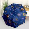 Зонт-трость с узором «Космический глаз» «Глаза на Луне», Компактный складной зонт-трость для мужчин и женщин, S206