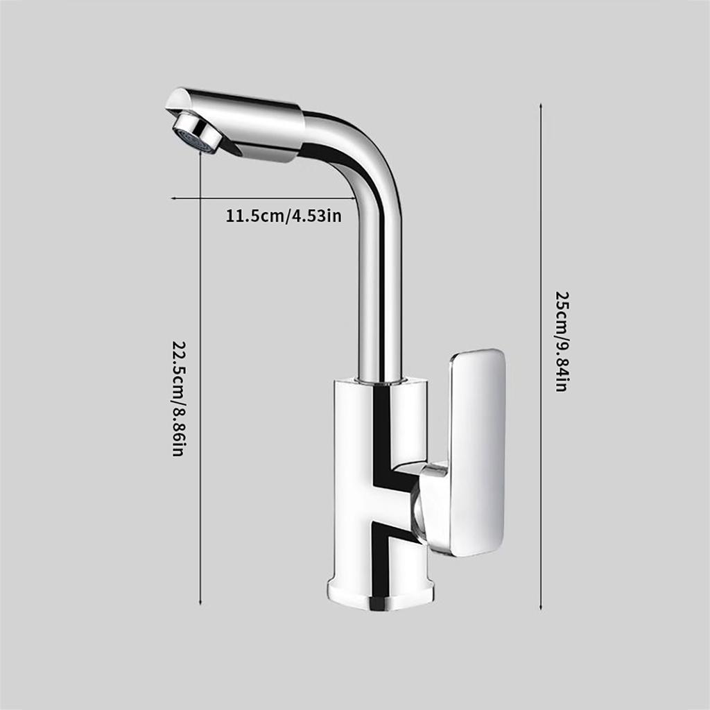 360 ° Rotating Basin Faucet, Bathroom Faucet, Washbasin, Household Hot and Cold Water Two In One Sink, Washbasin Faucet