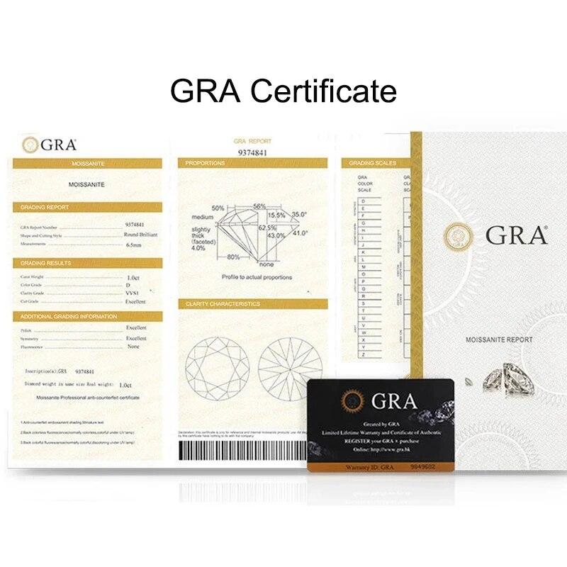 D Color 5 Carat Real Moissanite Necklace Pendant For Women 18K White Gold 925 Sterling Silver Wedding Bridal Diamond Fine Jewelry