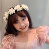 Девочки Цветочная Повязка на Голову Мягкая Ткань Цветы Головной Убор Цветочный Венок для Волос для Детской Вечеринки по случаю Дня Рождения Свадьбы Фотореквизит