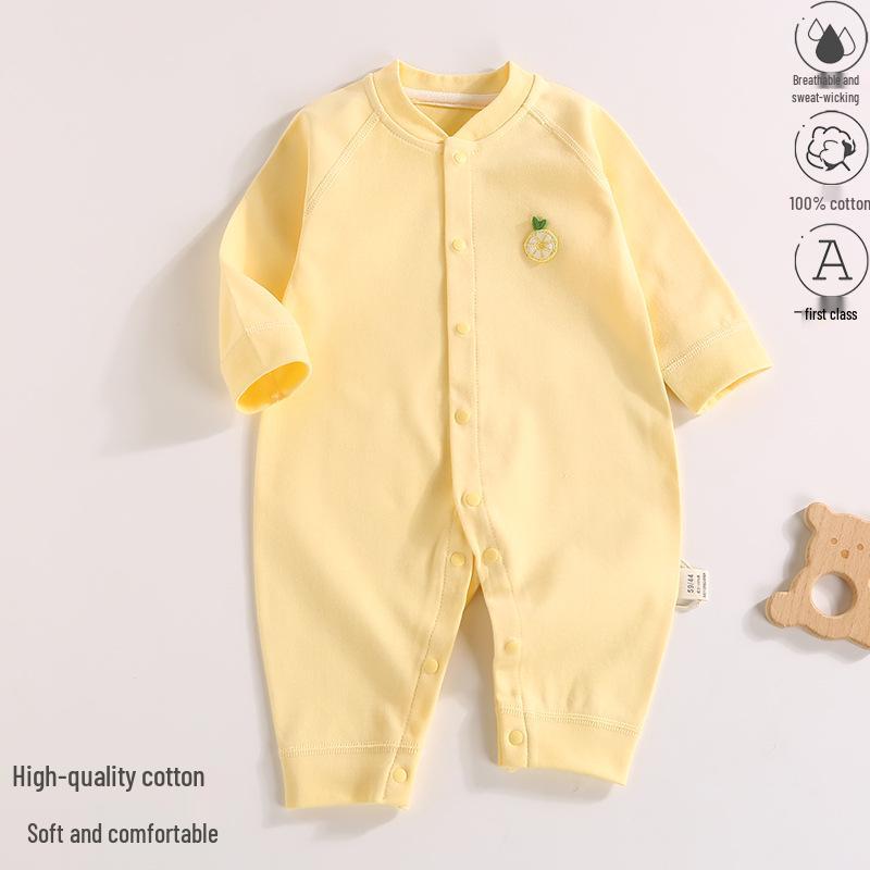 2025 New Pure Cotton Baby Jumpsuit for Spring, Autumn, and Winter - Newborn Toddler Inner Wear