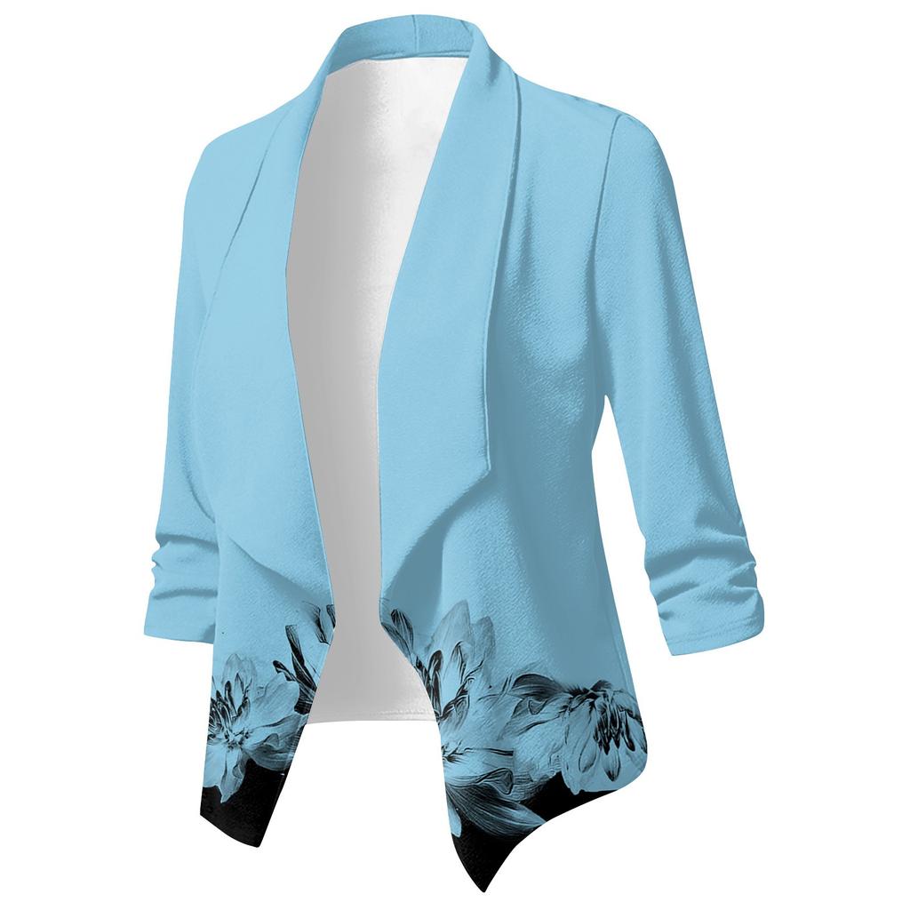 Женская повседневная модная легкая куртка средней длины с принтом в стиле ретро, кардиган