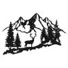 Metal Deer Wall Art Deer Wall Decor Mountain Woodland Ornament Rustic Animal Hunting Decor for Forest Bedroom Wall Decor