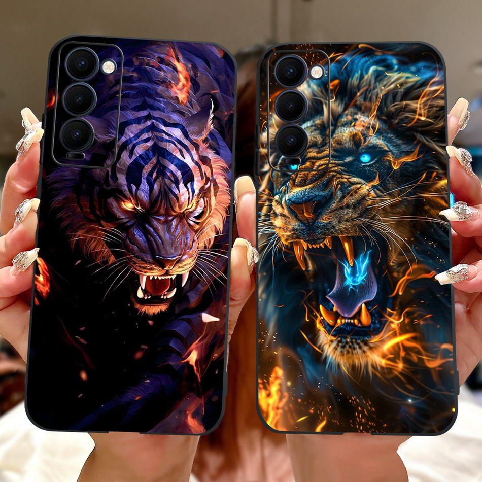 Для Tecno Camon 18 18P 18T Чехол для телефона с рисунком «Крутой Дракон Тигр» Для Tecno Camon18 P 18 18T Мягкие силиконовые TPU чехлы