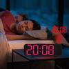 Цифровой проекционный будильник с вращением на 180°, ночной режим, настольные часы с памятью и отключением питания, 12 ч/24 ч, электронные светодиодные часы для спальни