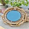 38,1 см Морское зеркало-иллюминатор Морской настенный декор, Отделка латунь