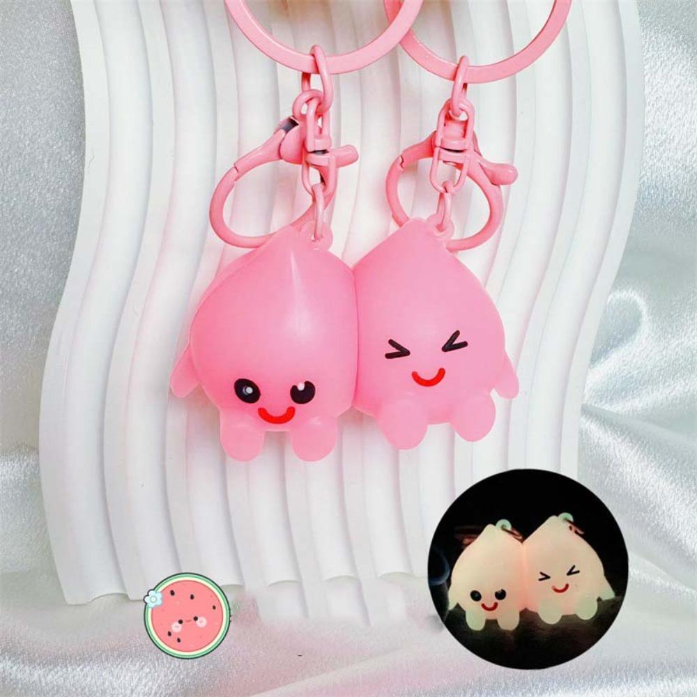2pcs/set Luminous Doll Little Burning Man Keychain Pendant Cartoon Couple Pendants  Gifts