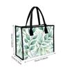 Elegant Green Leaf Print Tote Bag Fashion Portable Daily Use Shoulder Handbag for Casual Outings