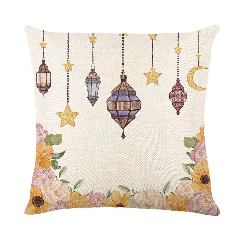 Moon Pillow Cover Living Room Home Sofa Decoration Cushion Cover Linen Printed Bedroom Pillow Cover