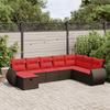 VidaXL Garden Lounge Set 8 Pcs with Brown Cushions Wicker 3325640