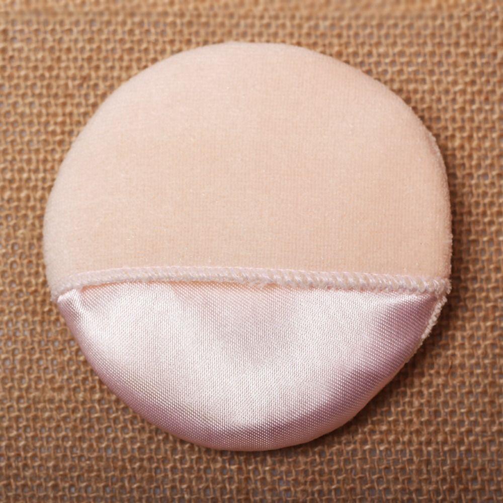 Soft Round Cotton Puffs Round Velvet Powder Puff With Ribbon  for Face Makeup Application