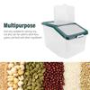 Контейнер для хранения риса 25 кг Большой ПП Герметичный Диспенсер для риса Контейнер для муки Бин с мерными стаканчиками для кухни Зерно Сухой корм Корм для домашних животных