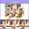 Cute Mini Plush Dog And Rabbit Keychain Fluffy Accessory With Soft Pp Cotton Filling