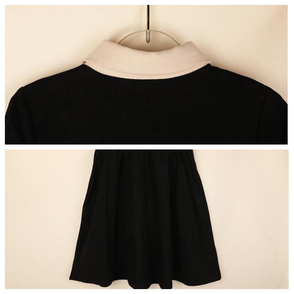 Girl Preppy Style Long Sleeve Dress Blouse Collar