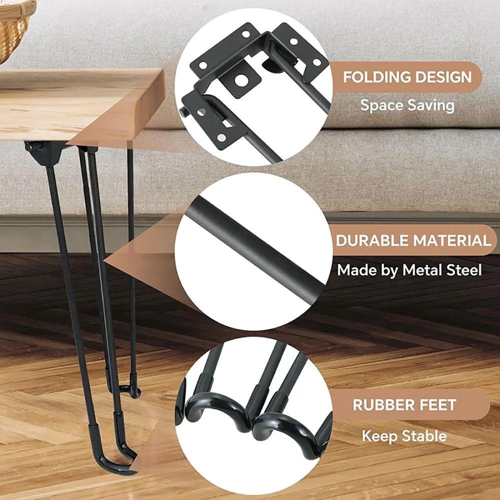 Load Bearing Foldable Table Legs Stainless Steel Folding Furniture Stand Folding Table Legs