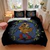 3pcs Scooby Doo The Mystery Begins Printed Quilt Set - Includes 1 Quilt Cover and 2 Pillowcases, Machine Washable - Suitable for All Seasons.H079